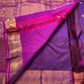 Vedhavalli — Pure Silk Kanchipuram Saree
Royal purple with gold mango buttas & korvai fuchsia border
Magenta–gold brocade pallu, tasselled finish
Silk Mark Certified ✅ • Free USA Shipping ✅ • Ships in Two Weeks ✅