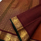 Rust Orange Oosikattam ✨ – Pure Kanchipuram Silk Saree in Burnished Rust-Orange Gold with Zari Checks, Maroon Korvai Border & Grand Brocade Pallu – Silk Mark Certified, Fall & Pico Done, Blouse Stitching Available, Free USA Shipping – Perfect for Diwali