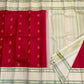 Yazhi Venpattu — Pure Silk Kanchipuram
Kumkum-red body with gold mankolam buttas & ivory korvai borders in mint-green lines ✨
Silk Mark Certified • Ships in Two Weeks • Free Shipping within USA