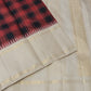 Kumkum Ivory Kattam
Pure Kanchipuram Silk Saree – Ivory Body with Red & Black Kattam Checks
Korvai Borders with Elegant Zari Detailing
Grand Zari Pallu with Subtle Gold Stripes
Silk Mark Certified ✅ | Fall & Pico Done ✅ | Blouse Stitching Available ($30)