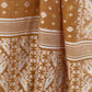 Biscuit-brown Jamdani handloom saree with ivory woven border and buttas