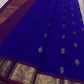 Swaram Lightweight – Celestial Royal Indigo
Feather-Light Indigo Kanchipuram Silk Saree
Yali & Peacock Zari Border with Heritage Buttas