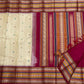 Pari Silk Thread Weaving — Pure Silk Kanchipuram

Ivory body with multi-color silk thread buttas (teal, wine & magenta)
Korvai contrast wine-magenta borders with vintage thread stripe panels
Temple gopuram inner edge & grand pallu in handwoven silk thread
