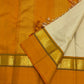 Sweta Kanakam Kattam — Pure Kanchipuram Silk Saree
Ivory Pinstripes × Marigold border with Antique-Gold Zari Border
Silk Mark Certified • Free Shipping within USA • Ships in Two Weeks