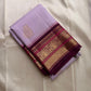 Lavanya Varnam — Pure Silk Kanchipuram Saree
Soft lavender-lilac body with rose-gold paisley buttas and deep wine-maroon korvai borders woven with temple motifs and rich zari.
Silk Mark Certified • Blouse Stitching Available ($30) • Free USA Shipping •