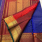 Neela Ratnam — Pure Silk Kanchipuram

• Cobalt-blue kattam checks with antique-gold zari

• Ruby-maroon contrast pallu with grand zari work

• Floral vine borders with bottle-green selvedge

• Silk Mark Certified • Ships in Two Weeks • Free Shipping withi