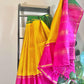 Swarna Kattam Ganga Jamuna — Pure Silk Kanchipuram Saree
Golden mustard kattam checks body • Dual korvai borders in rani pink & emerald green
Rich zari pallu with radiant festive sheen
Contrast emerald blouse with zari selai finish
Silk Mark Certified •