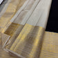 Dark Kanchana Purple Handwoven Pure Silk Kanjivaram Saree with Maanga Butta and Cream Gold Zari Border
