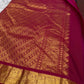 Deep Maroon Handwoven Pure Silk Kanjivaram Saree with Kili Butta