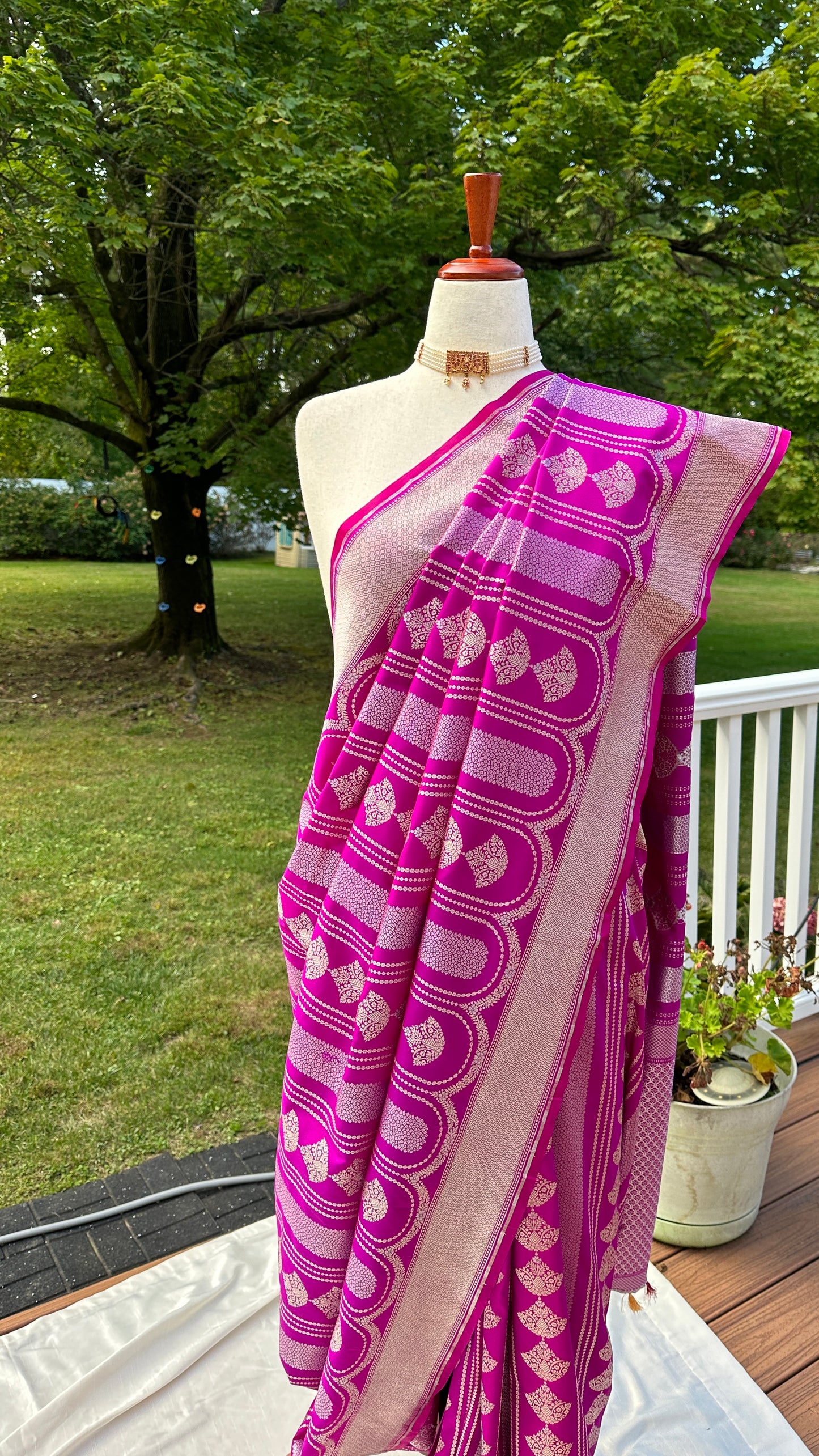 Soft silk banarasi saree - Purple