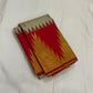 Vermillion Venpattu Ettukol — Pure Kanchipuram Silk 
Ivory venpattu body with fine red temple -motifs in ettukol weaving 

Vermilion-red &gold korvai temple (reku) borders

Mullai moggu woven motifs on body  

Silk Mark Certified | Free Shipping within US