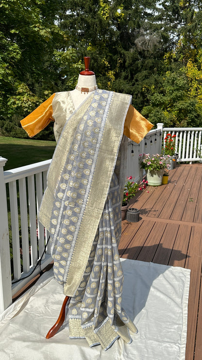 Soft kora tissue  Benares sarees