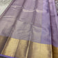 ✨ Lilac Vairaoosi — Pure Silk Kanchipuram Saree ✨
Pastel lilac body with vairaoosi pin-stripes and self-zari buttas, finished with antique-gold brocade borders and matching pallu.
Silk Mark Certified ✅ • Free Shipping within USA 🇺🇸 • Ships in 1 Week ✅