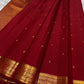 ✨ Kemp Red — Pure Silk Kanchipuram Saree ✨
Rich ruby-red body with gold zari coin buttas, antique gold korvai border & grand brocade pallu.
Silk Mark Certified • Free USA Shipping • Ships in 2 Weeks • Blouse Stitching $30 ✅