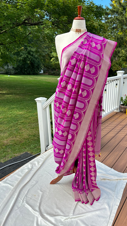 Soft silk banarasi saree - Purple