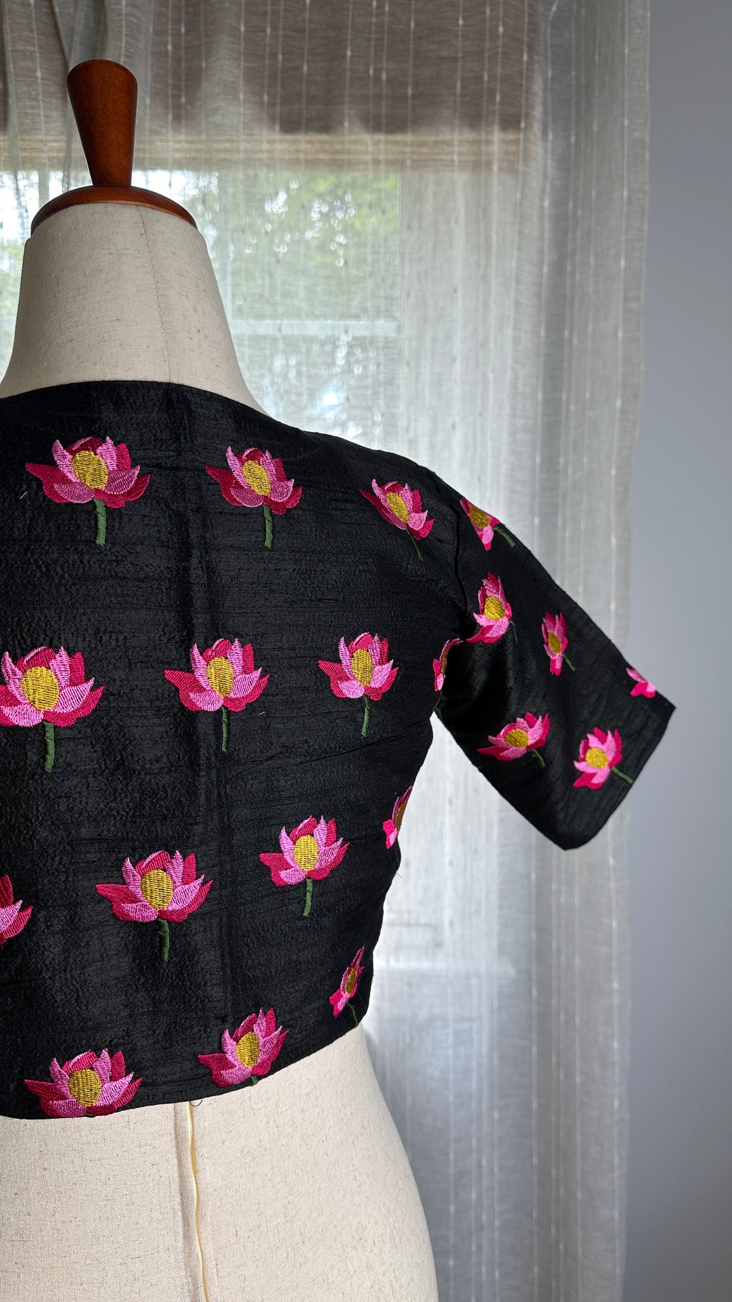 “Kamala” - lotus embroidered blouse