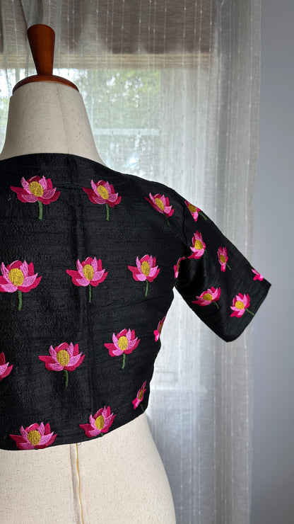 “Kamala” - lotus embroidered blouse