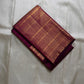 Purple with gold Zari kattam with ornate border pure silk Kanchipuram with mayil chakram zari butta and detailed Pallu