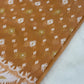 Border detail of handloom Jamdani saree with geometric vine and ivory motifs