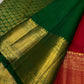 Srinagar Red Mayil Kamalam — Pure Silk Kanchipuram Saree
Temple-red body with gold mayil kamalam buttas ✨
Emerald-green korvai borders & grand gold pallu 💫
Silk Mark Certified ✅ • Free USA Shipping 🚚 • Ships in 2 Weeks