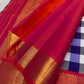 ✨ Varnika Checks — Pure Silk Kanchipuram Saree (Kattam)
Indigo–lavender–ivory checks with roja-red zari borders & rani contrast pallu
Silk Mark Certified ✅ • Ships in Two Weeks • Free Shipping within USA 🇺🇸