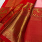 Stuthi ✨ — Vermilion Red Pure Kanchipuram Silk Saree
With Traditional Korvai Weave & Broad Yaali Border
Adorned in Intricate Chakram Motifs & Fine 3G Zari, Grand Zari Brocade Pallu with Medallion Artistry
Contrast red blouse with a broad border