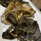 Black chanderi beauty adorned with gold zari pure chanderi tissue silk saree