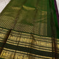 Radhe ✨
Plum Purple Oosi-Striped Kanchipuram Silk
Zari-Woven Yaali Motifs on the Body
Bottle-Green Rettapet Border with Peacocks
Grand Gold Zari Jaal Please | Silk Mark Certified