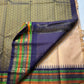 Sandal Temple – Pure Silk Kanchipuram Saree
Sandal Body with mild sheen , pillayar moggu   ✨
Indigo-Purple Korvai Border with Green & Ochre Stripes
Temple Gopuram Zari Edging & Grand Brocade Pallu
Silk Mark Certified | ships in two weeks