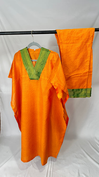 Silk cotton kaftan sets