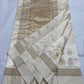 Ivory Cream Chanderi Saree with Gold Zari and Handwoven Sunflower Motifs.
A serene blend of tradition and elegance, with intricate red mina accents. Finished with alternating sona roopa stripes and a richly woven pallu for timeless festive charm
