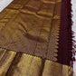 Cholai — Pure Silk Kanchipuram Saree
Deep Arakku Maroon with Gold Coin & Mankolam Buttas
Rudraksha & Vanki Zari Borders | Brocade Gold Pallu
Heritage Handloom Weave | Blouse Attached
Silk Mark Certified ✅ • Fall & Pico Done ✅ • Blouse Stitching ($30) ✅ •