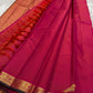 Vairaoosi Kili – Pink ✨
Pure Silk Kanchipuram Saree
with Delicate Parrot Motifs 🕊️
Vanki Neli Zari Border 🌿 with peacock and paisley motifs 
& Opulent Brocade Pallu ✨
