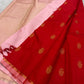 Raspberry Rose  Gandaberunda - Pure Korvai Kanchipuram Silk Saree

Raspberry red body with zari woven Gandaberunda buttas ✨

Soft petal-pink korvai border & zari-detailed pallu 🌸

Silk Mark Certified | fall, pico blouse fabric ✅ ships in a week