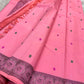 Rose Thread Work Butta — Pure Kanchipuram Silk
All-thread weave in rose pink with magenta & olive buttas, zari-free elegance
Plum-purple parrot medallion border • Paisley pallu • Silk Mark Certified • Free Shipping USA