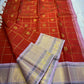 Bhargavi
Striking Orange Kanchipuram Silk Saree with Unusual Lavender Border 💜
Zari Kattam Neli Checks with Kamalam & Mayil Motifs Across the Body 🪷🦚
Broad Arai Maadam Border Flanked by Diamond & Paisley Motifs, Grand Zari Pallu ✨