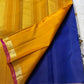 Devasri – Exquisite MS Royal Blue Silk Saree with Alternating Woven Zari Paisley & Floral Buttas, Petite Mauve-Purple Magenta Arai Maadam Border, and Breathtaking Golden Mustard Seer Pallu with Peacock Motifs