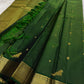 Kili Green ✨
Vairaoosi Pure Silk Kanchipuram Saree
Adorned with graceful Kili (parrot) motifs
Vanki Neli Border with Arai Maadam & Rudhraksham Pet
Opulent Grid Zari Weave with Green Vairaoosi Blouse fabric