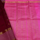 Cherry Red Silk Cotton Saree  
Raspberry Pink Rettapet Border  
Pavun Coin Butta All Over  
Grand Floral & Rudraksham Pallu