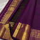 Aubergine Mayil Chakram — Pure Silk Kanchipuram Saree
Rich aubergine-purple body with golden mayil & chakram buttas ✨
Antique-gold zari borders & grand diamond-jaal pallu 🪔
Matching blouse with zari border included 💫
Silk Mark Certified • Free Shipping
