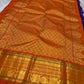 Raga Priya ✨ – Pure Kanchipuram Silk Saree
Royal Purple Body with Zari Kattam & Mayil Chakram Buttas
Sunset Orange Korvai Border in Neli Vanki Zari Pattern
Grand Orange Brocade Pallu with Intricate Weaves
Silk Mark Certified | Fall & Pico Done |