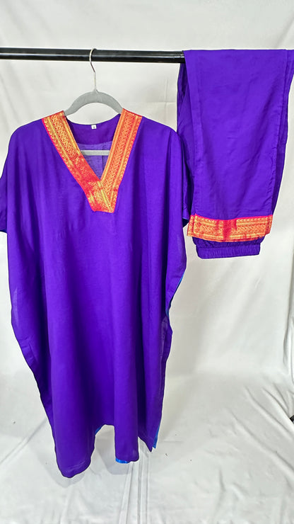 Silk cotton kaftan sets