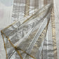 Ivory Cream Chanderi Saree 🌼✨ – Handwoven Gold Zari
Delicate ivory cream pure Chanderi with sona roopa (gold & silver) gold & silver) zari border for understated elegance.
Rich woven pallu with-textured gold zari adds festive charm.
Onam perfection