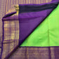 Arangetram — Parrot-Green Kanchipuram Pure Silk
Royal Purple Korvai Border 

Elephant Procession Panels & Coin Buttas

Rich Brocade Pallu • Blouse Included

Silk Mark Certified • Free USA Shipping • Ships in Two Weeks