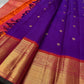 Mayuri -Purple Coral Pure Silk Kanchipuram Saree with Kamalam Buttas, Red-Orange Mayil Border & Exquisite Vanasringaram Zari Pallu