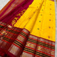Bhavya – Mustard & Maroon Kanchipuram Pure Silk Saree
Featuring Lotus & hamsa  Motifs in Luxurious Sonaroopa Zari
A Timeless Elegance Woven for Celebrations and Special Moments