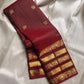 Deep red vairaoosi , Yazhi motif varisaipet border pure silk Kanchipuram saree