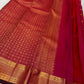 Charita – Tomato Red Kanchipuram Silk Saree
With Bold Zari Kattam Checks & Floral Motifs
Featuring Arai Maadam Border & Rettapet border