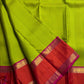 Ilai Pachai & Vermilion Korvai Pure Silk Kanchipuram Saree
Parrot-green kasa kasa kattam checks with vermilion borders & rani-pink pallu
Silk Mark Certified • Ships in two weeks • Free Shipping within USA