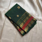 Minnal ✨ – Forest Green Kanchipuram Pure Silk Saree
with Radiant Gold Coin Buttas 🌸
Rust Korvai Varisaipet Zari Border
Grand Green Pallu with Gold Stripes & Panels